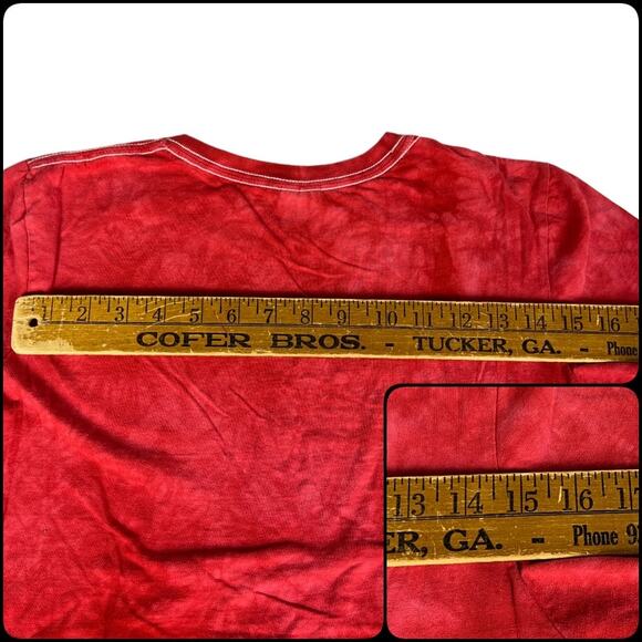 Patriotic USA Kitten Cat Subtle Tie Dye Short Sleeve Tee Shirt Crew Neck Small - Picture 6 of 10